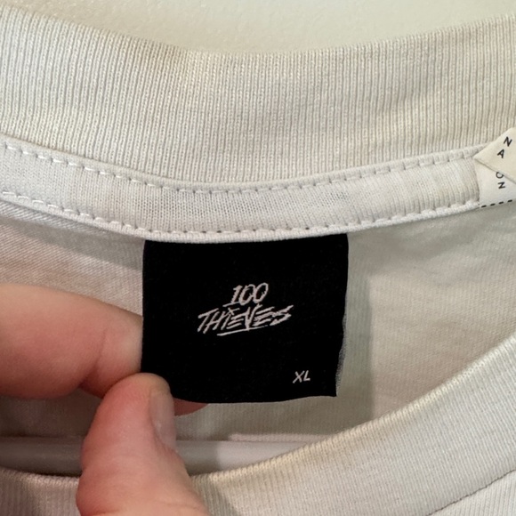 100 Thieves White Short Sleeve Tee / A48 - Picture 3 of 5